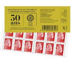 Carnet 12 timbres rouges