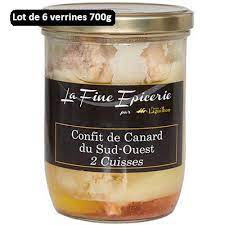 Verrine de 2 cuisses de Canard Confites du Sud Ouest 0.700g