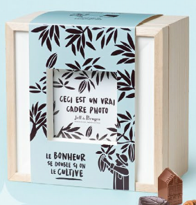 Coffret bois 28 pralinés assortis