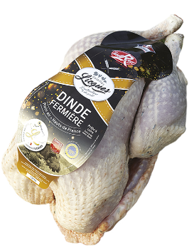 Dinde fermière 3.5 à 4Kg 12.99€/kg