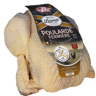 Poularde fermière 1.8 à 2.00 Kg 10.55 €/Kg