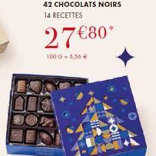 Le ballotin 500 g net 42 chocolats noirs à 27.80€