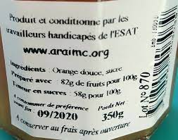 confiture ESAT la Gauthière framboise