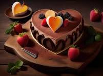 Génoise garnie café cœur pour deux personnes