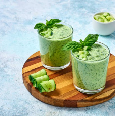 Gaspacho concombre menthe