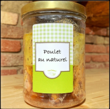 Poulet au naturel bocal 750g