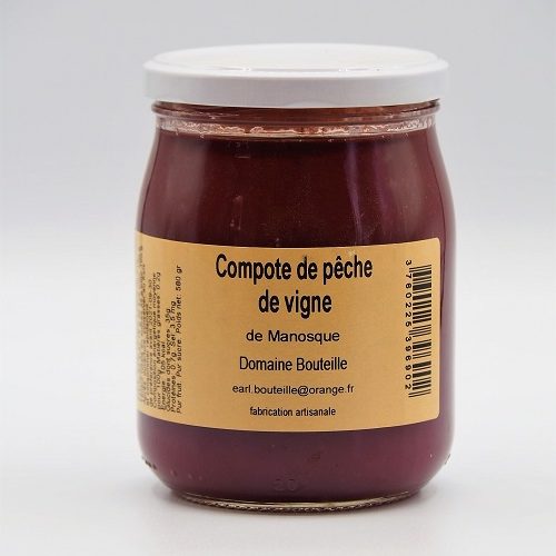 Compote de pêche de vigne 580g