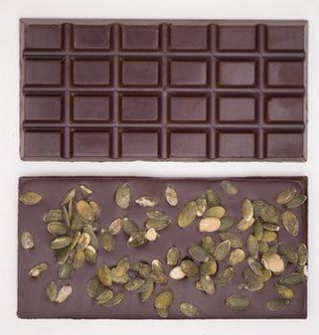 Tablette chocolat noir et graines de courge 100g