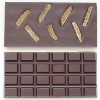 Tablette chocolat noir et gingembre confit 100g