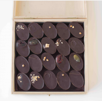 Boîte en bois 40 chocolats 480g