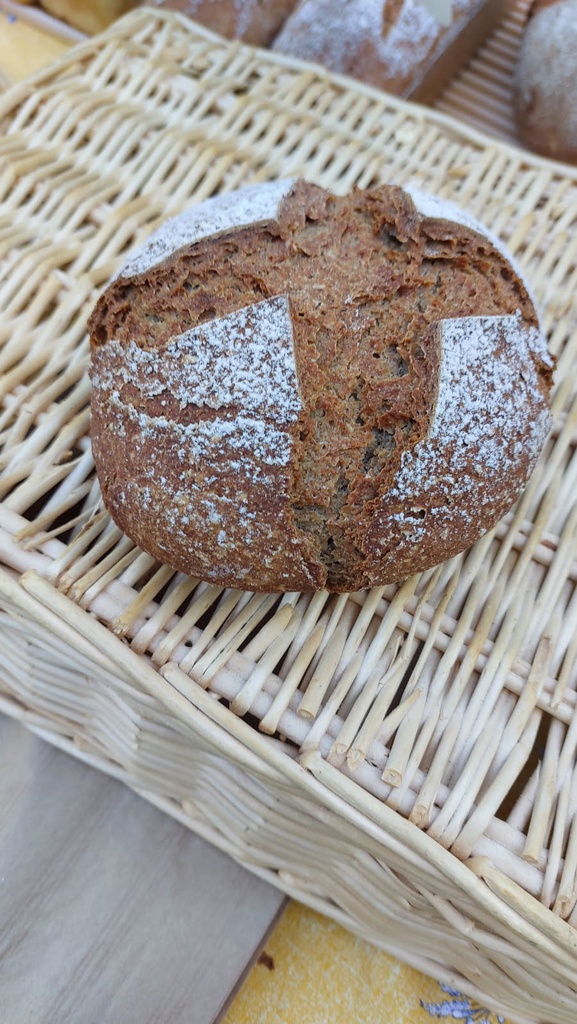 Pain au sarrazin 350g ( farine de blé T 65, farine de sarrazin intégrale et farine de blé 150).