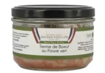 Terrine boeuf poivre vert