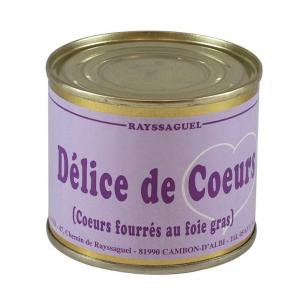 Coeurs de canard farcis au foie gras entier 190g 2/4 p