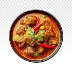 CURRY DE POULET ROUGE AVEC RIZ BLANC PARFUME