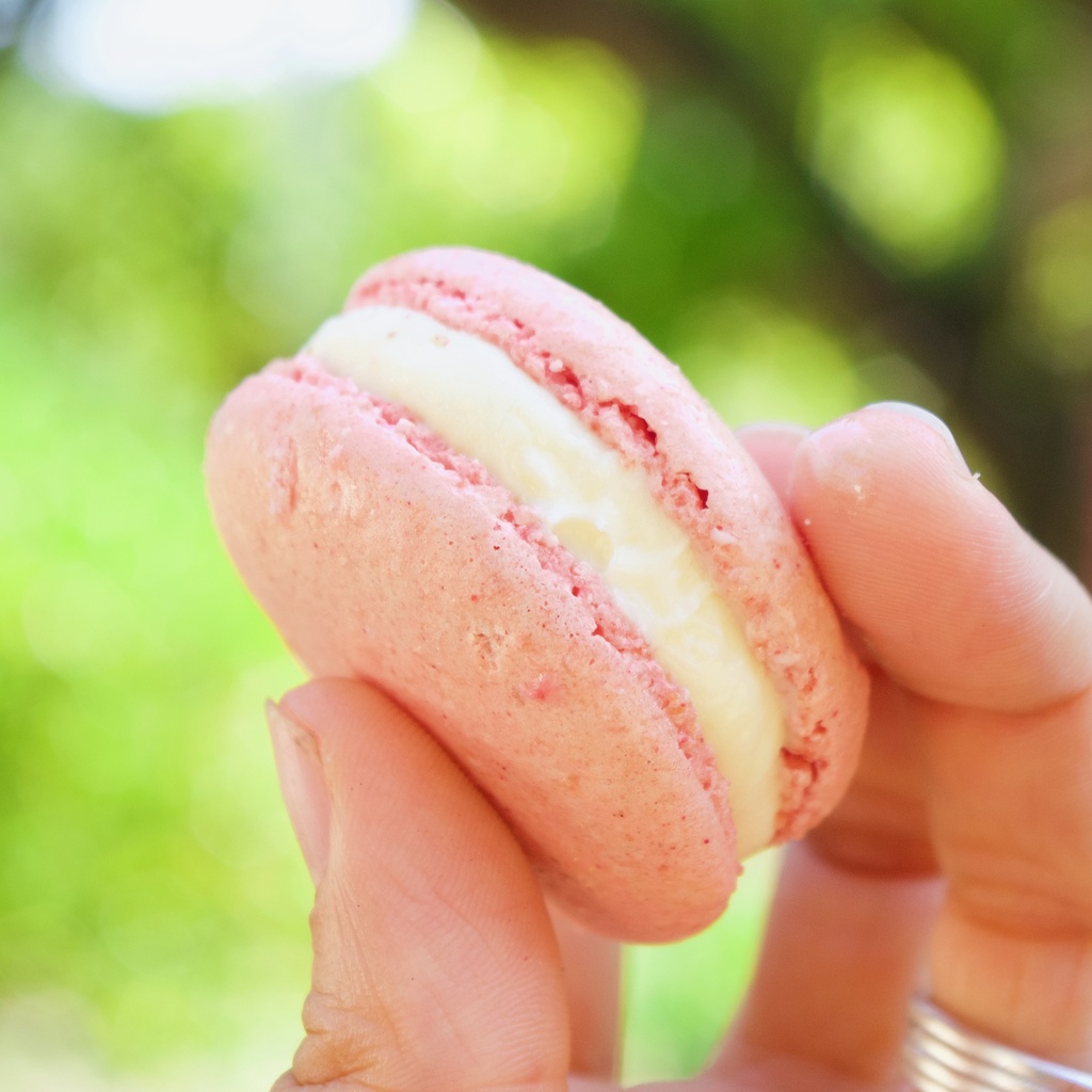 Boite de huit macarons aux 8 parfums différents