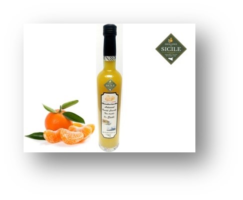 Mandarinello 5 cl artisanal sans conservateur sans colorant à base d'écorce bio de Sicile