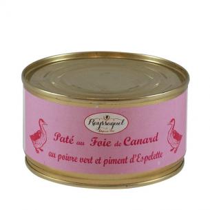 Pâté au foie gras de canard - poivre vert et piment d'Espelette - 200 gr