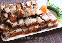 PORC LAQUE ACCOMPAGNE DE SON RIZ THAI (porc, ail, sel, poivre, sauce soja, soja noir, sucre). Jeudi 23/01