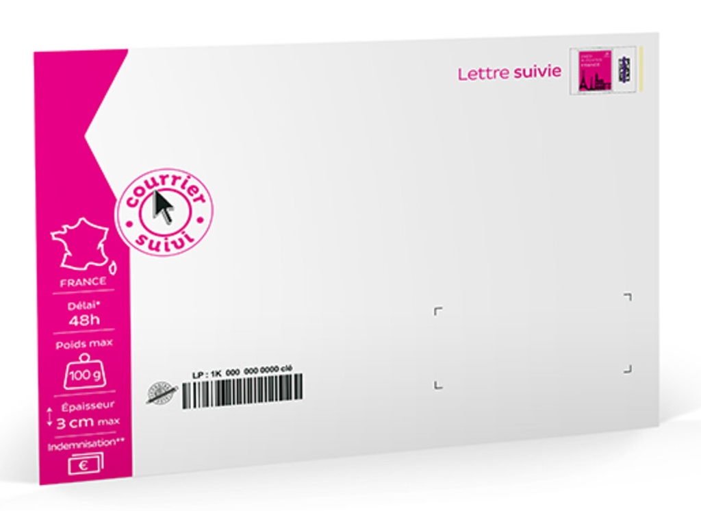 Enveloppe suivie 100 gr