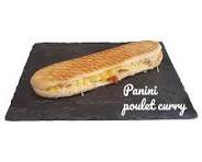 Panini Poulet Curry halal 210 gr (pain, emincé de poulet halal, curry, crème fraiche, mozzarella) X 18