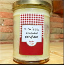 2 cuisses confites bocal