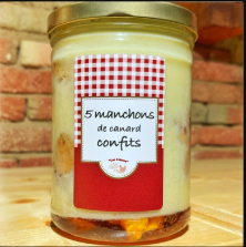 5 manchons confits bocal
