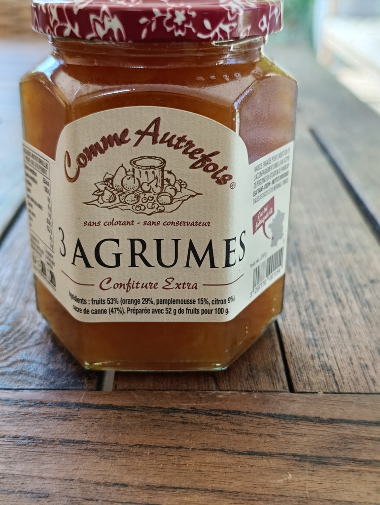 Confiture 3 agrumes 330g