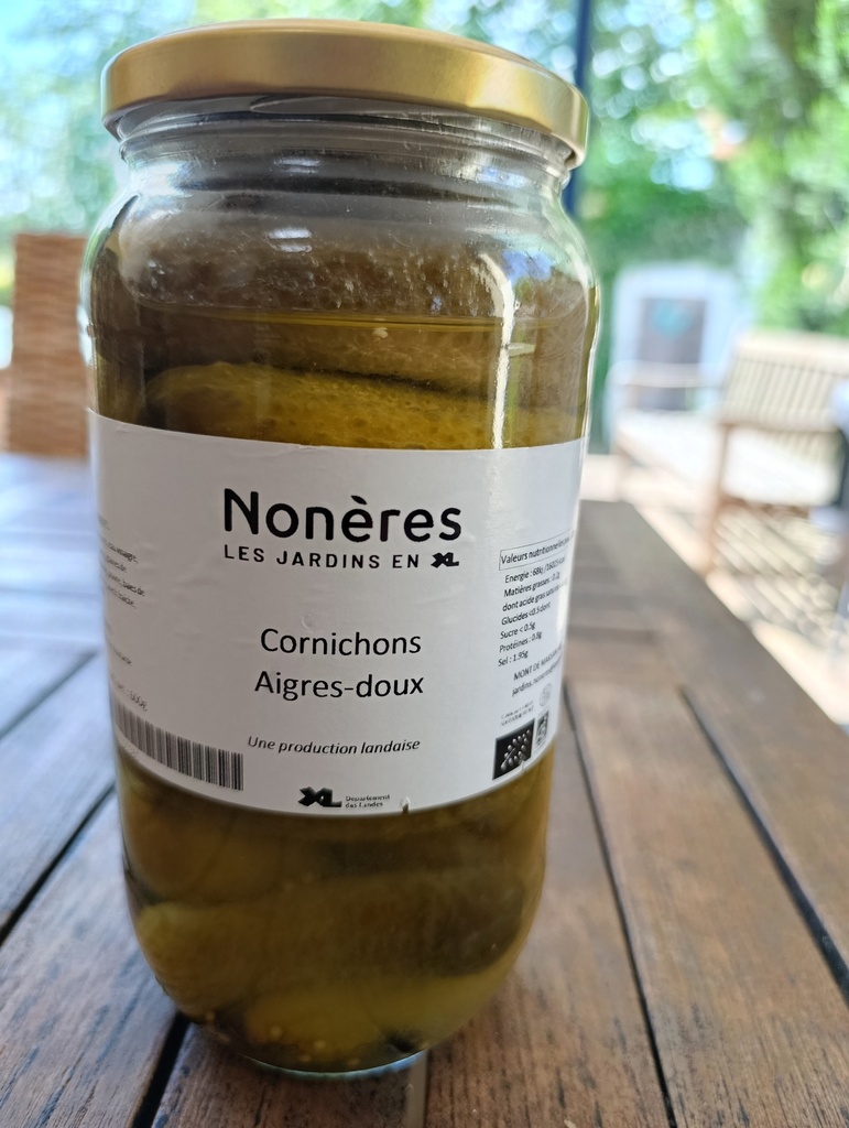 Cornichons aigre-doux entier 600g