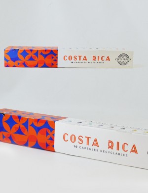 Capsules aluminium compatibles Nespresso® par 10 Costa Rica - 55 gr