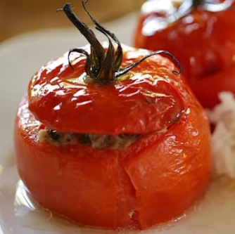 Tomate farcie à la brandade de morue