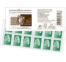 Carnet de 12 timbres verts