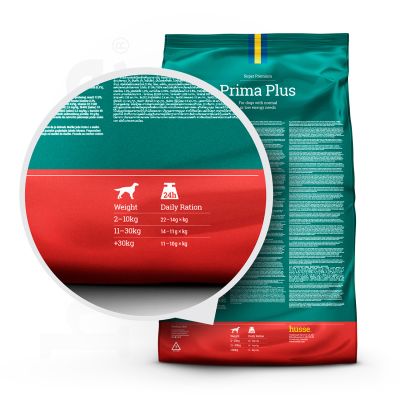 Croquettes pour Chiens à Activité Normale | Prima Plus - 12 kg