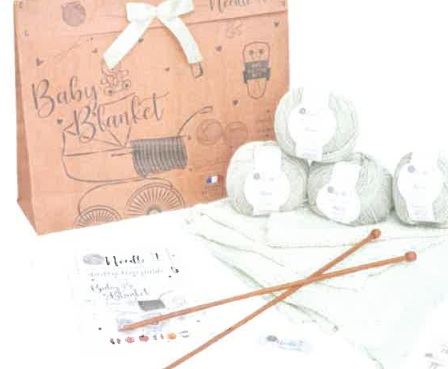 Kit tricot couverture bébé
