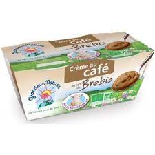 Créme de lait pasteurisé de brebis au café 400 ml