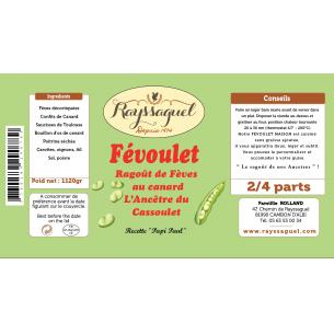 Févoulet (Cassoulet à l'ancienne) aux fèves, saucisse de porc et confit de canard - 1,12 kg