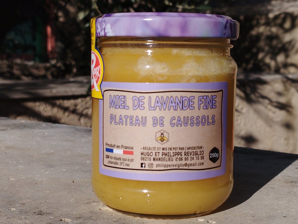 Miel de lavande Fine Label Rouge et IGP de Caussols 250g