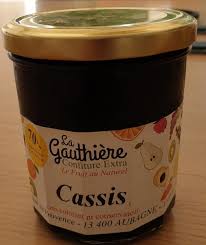 confiture de cassis la Gauthière