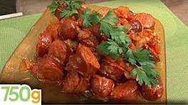 Rougail de saucisses riz blanc et sa concassée de tomates pour le 21 novembre
